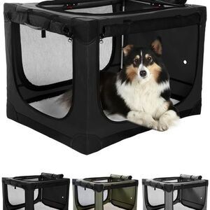 Veraste 24" L x 17" W x 17" H Collapsible Travel Dog Crate